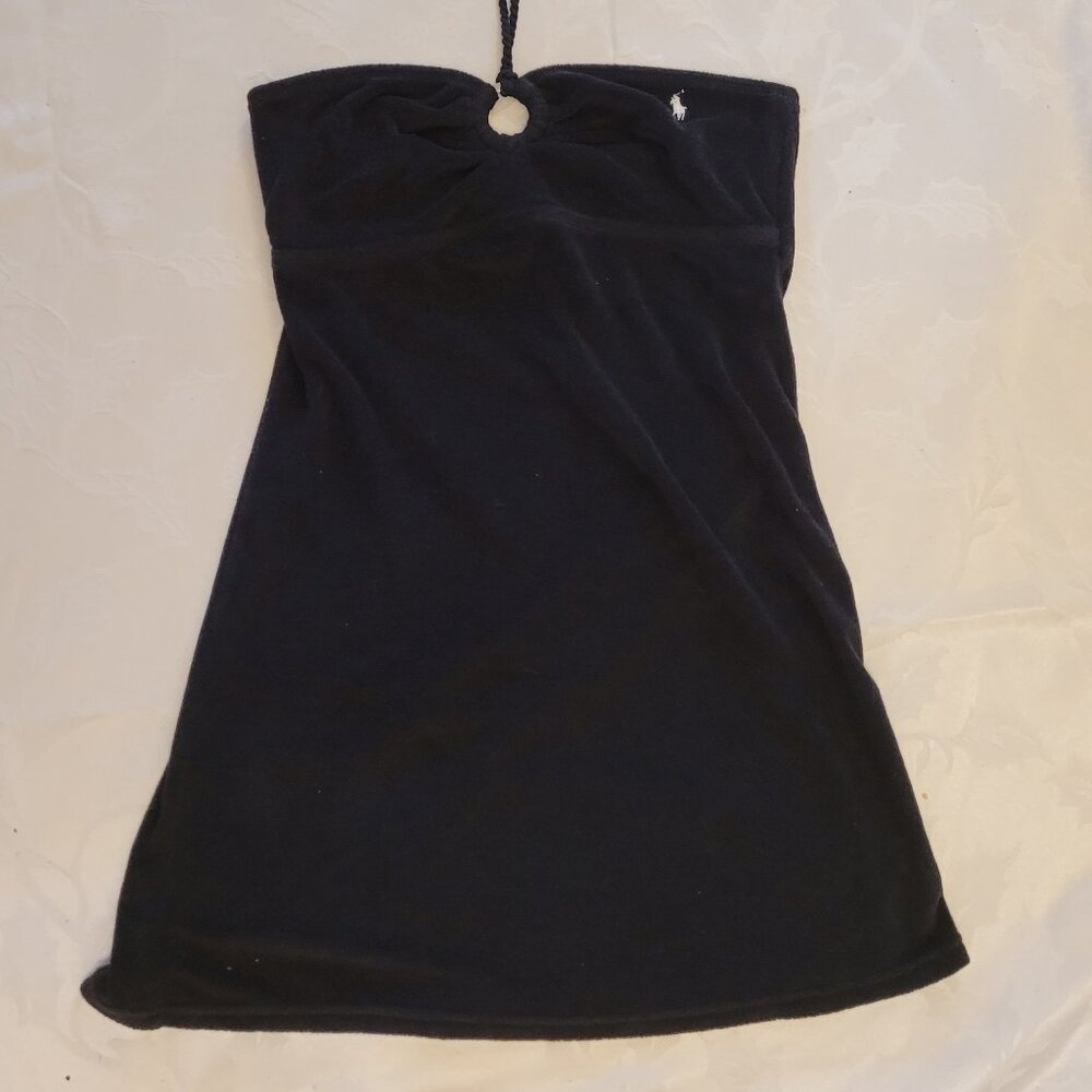 Polo Ralph Lauren Black Terry Grommet Halter Dress/Cover-Up